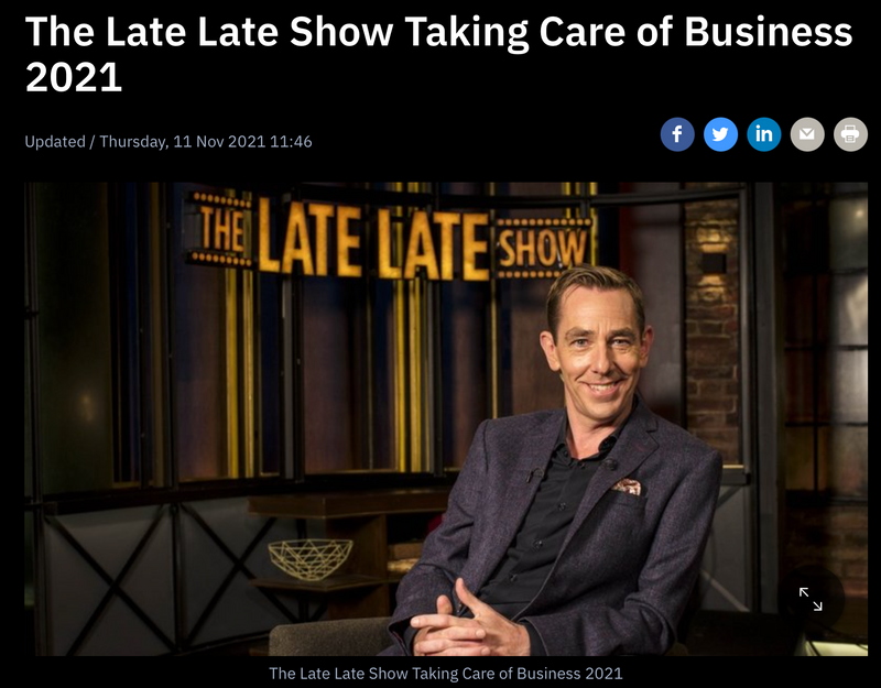 Featured on The Late Late Taking Care of Business