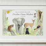 Jungle Animals Personalised Print