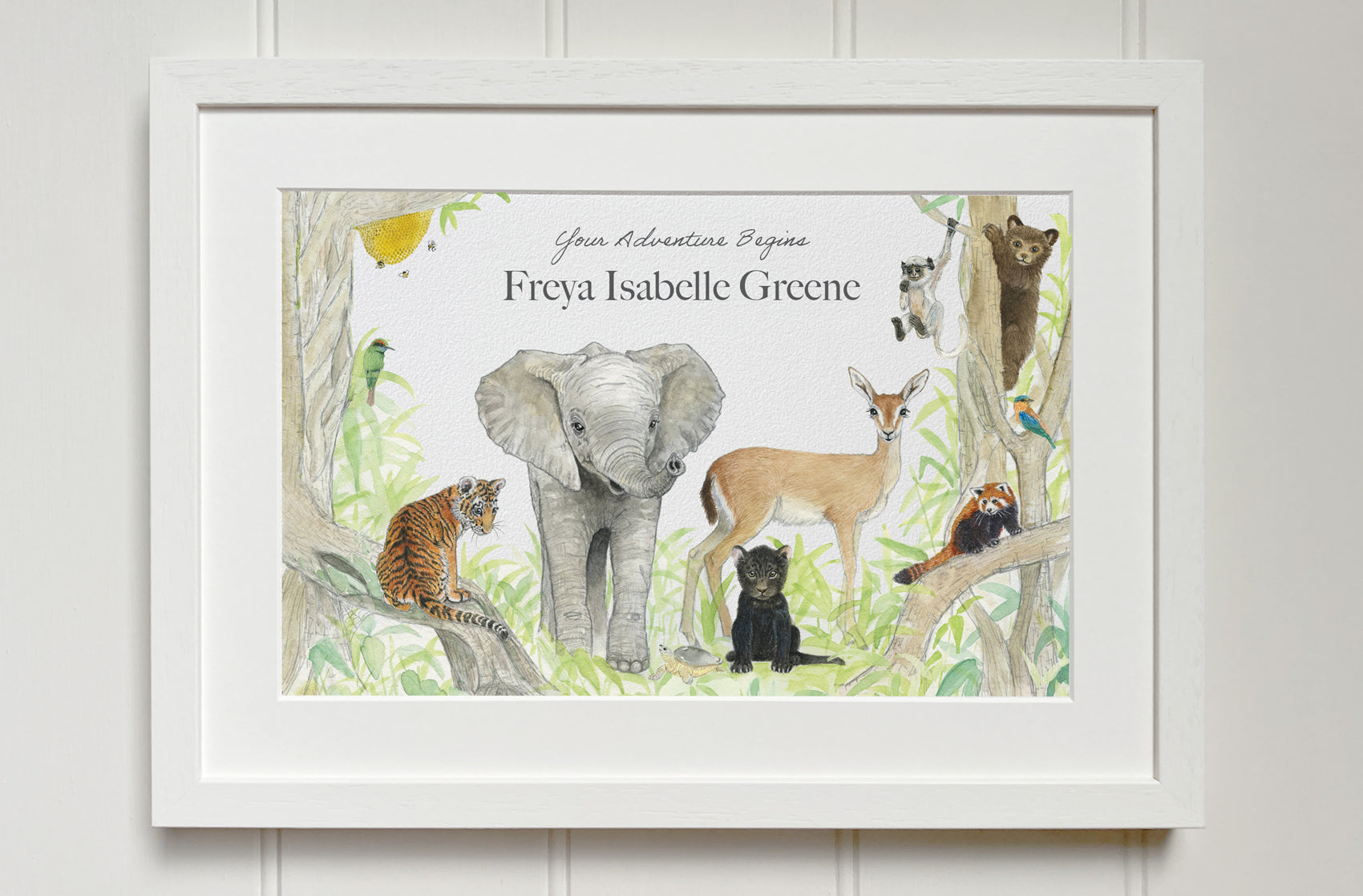 Jungle Animals Personalised Print